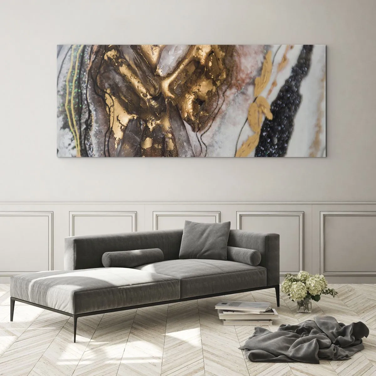 Obraz na skle - Prvek země - 100x40 cm
