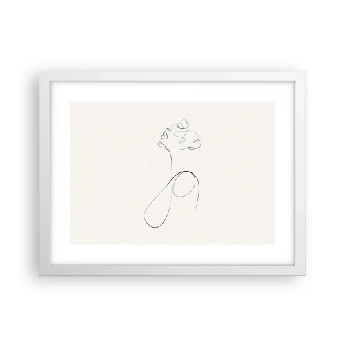 Plakát v bílém rámu - Zamotaná ve snech - 40x30 cm