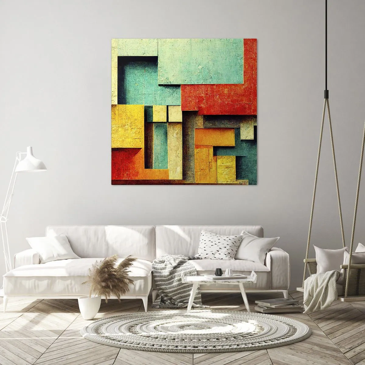 Obraz na plátně - Festival pravých úhlů - 40x40 cm