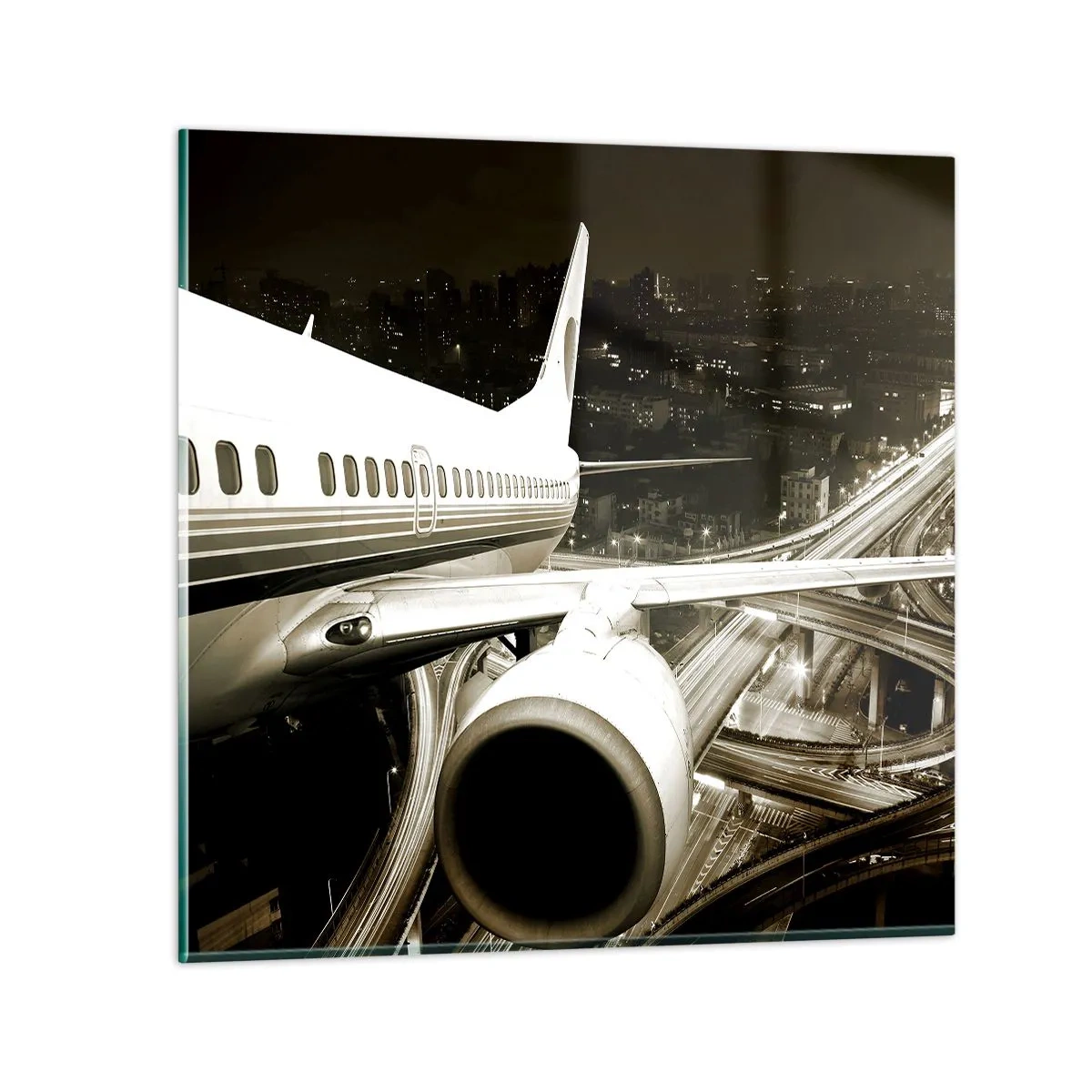 Obraz na skle - Letět do noci - 30x30 cm