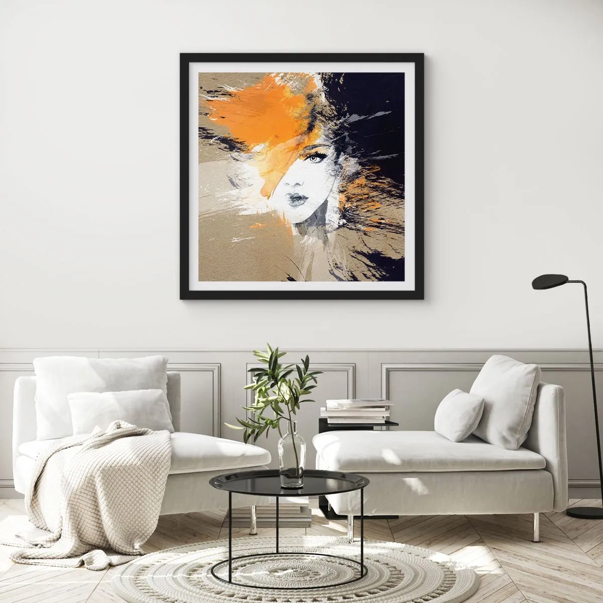 Plakát v černém rámu - A je světlo - 50x50 cm