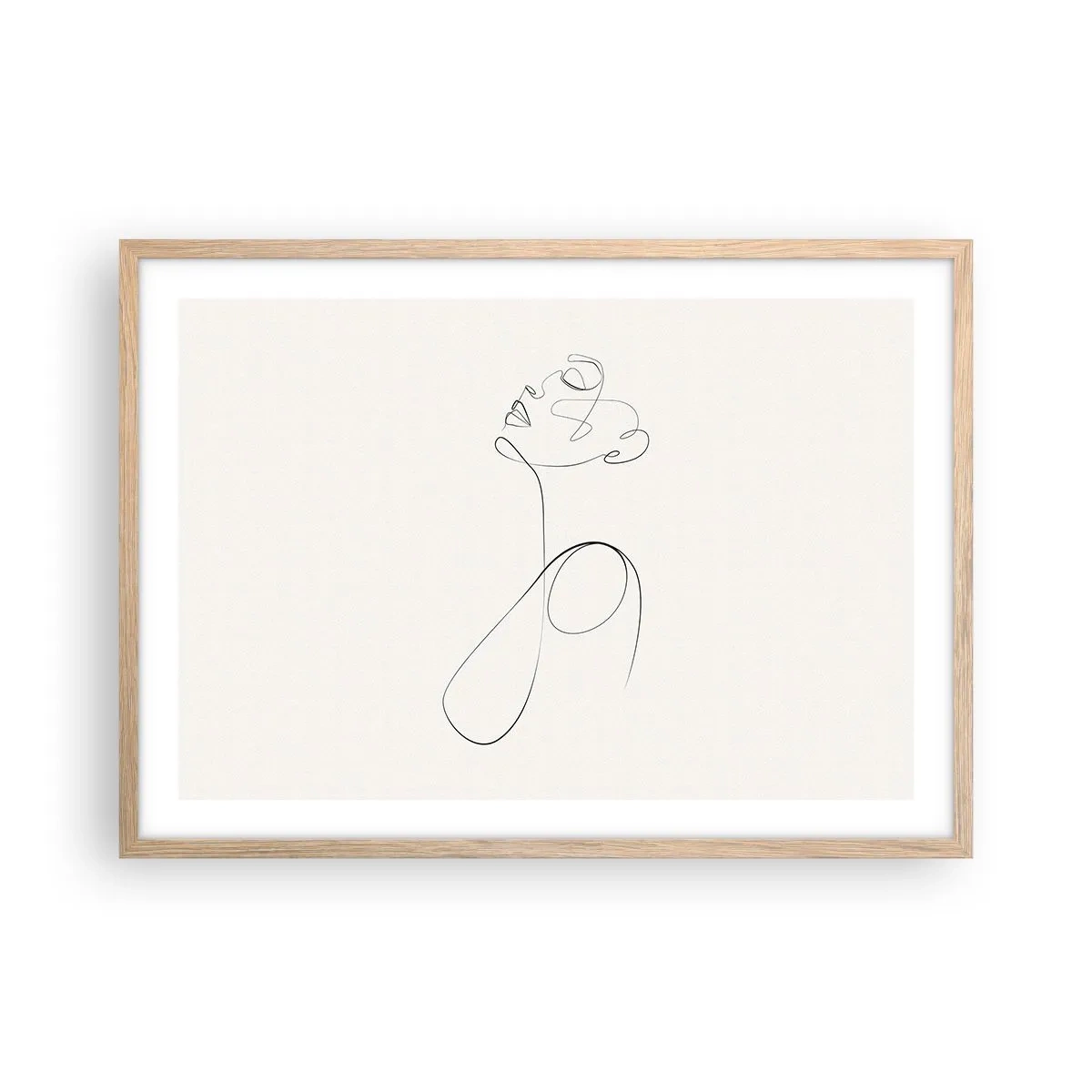 Plakát v rámu světlý dub - Zamotaná ve snech - 70x50 cm
