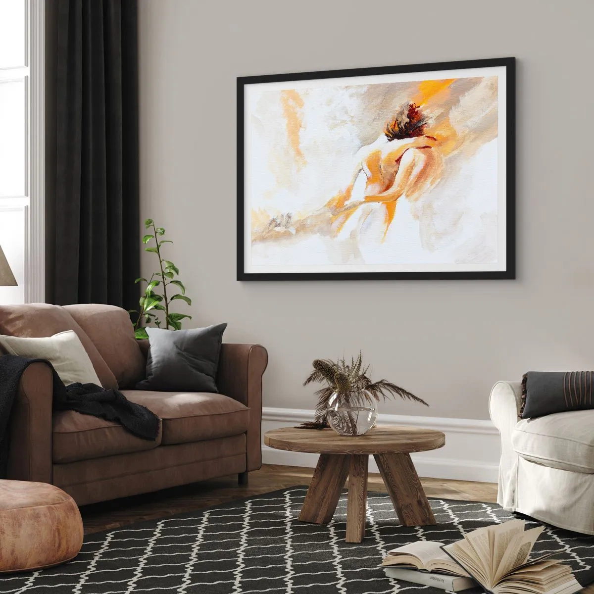 Plakát v černém rámu - Blízkost v nebi - 100x70 cm