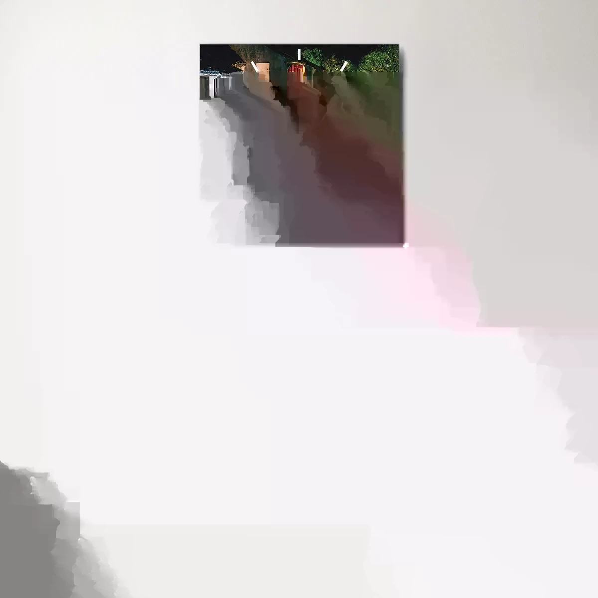 Nástěnné hodiny - Večer na čínské ulici - 30x30 cm