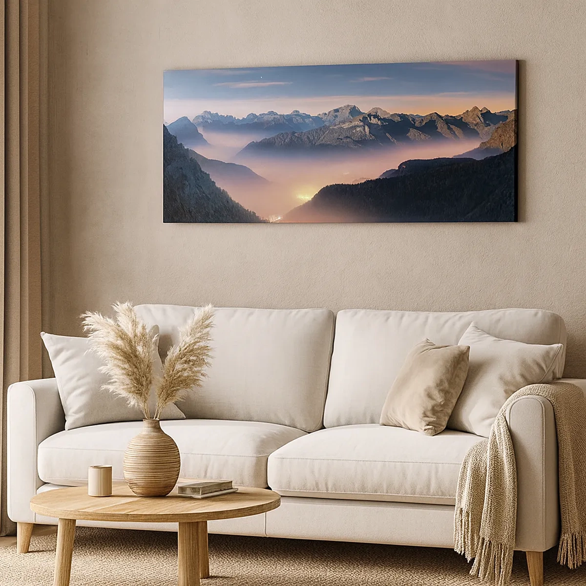 Obraz na plátně - Světlo v údolích - 30x30 cm