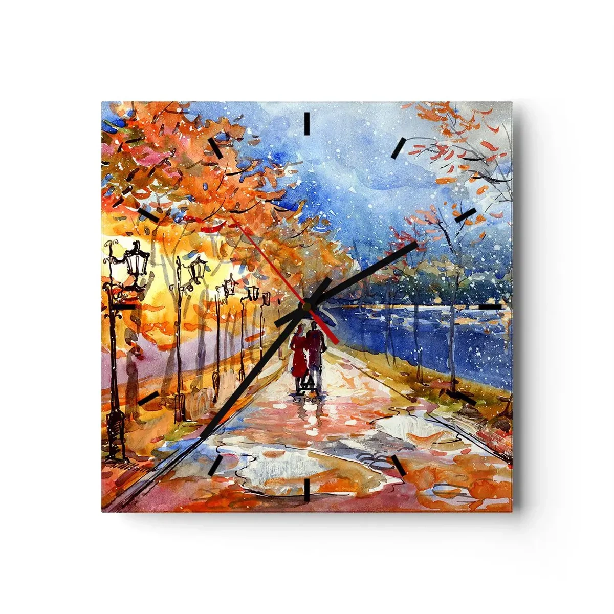 Nástěnné hodiny - Společně k hranici času - 30x30 cm