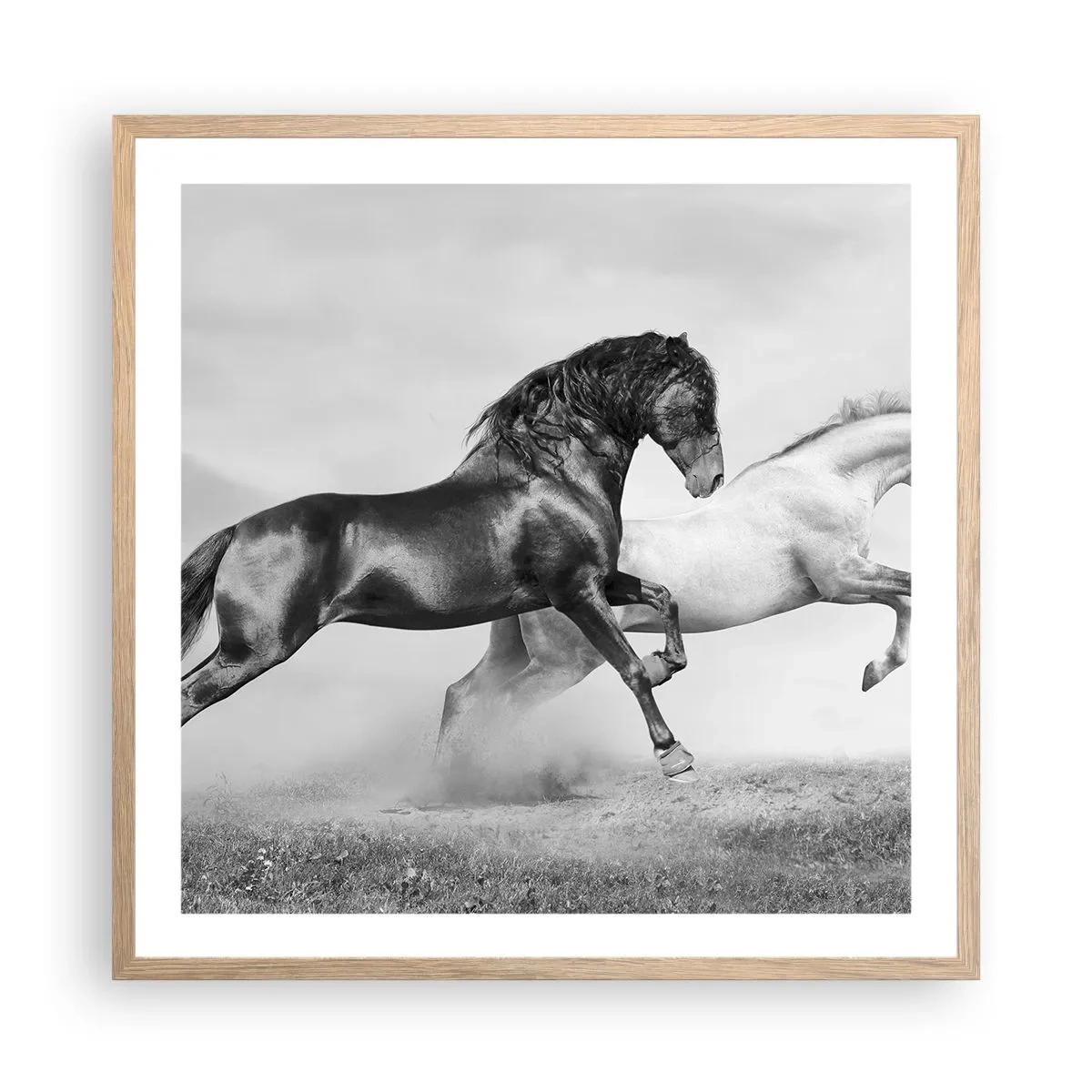 Plakát v rámu světlý dub - Andělé a démoni - 60x60 cm