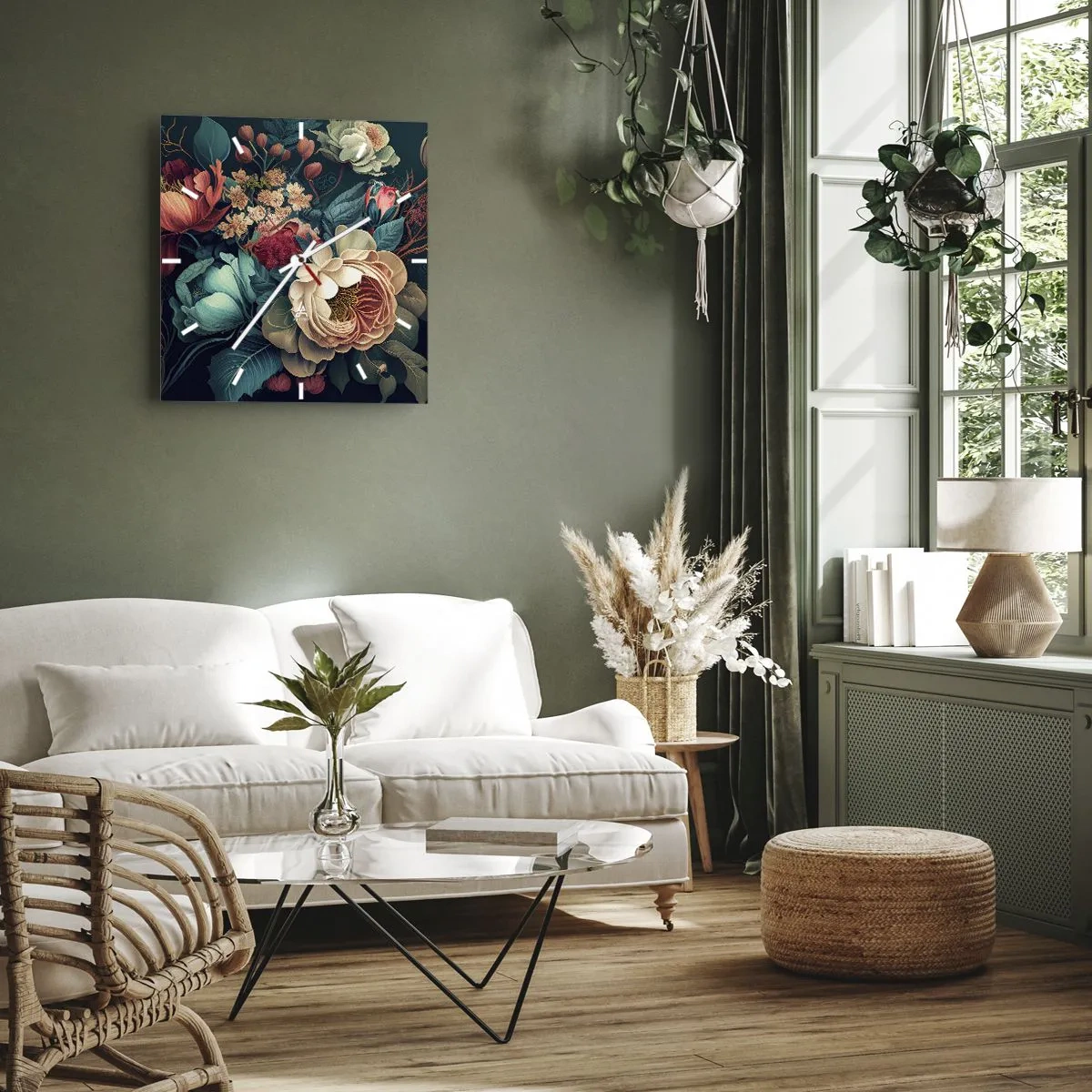 Nástěnné hodiny - Půvab 19. století - 30x30 cm