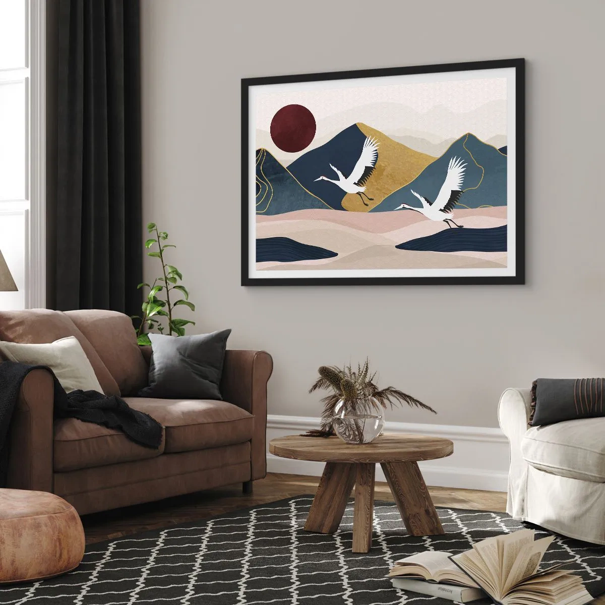 Plakát v černém rámu - Opět uběhl další den - 100x70 cm