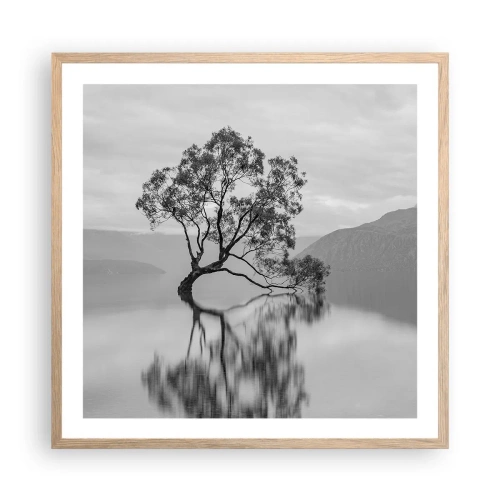 Plakát v rámu světlý dub - Existuje taková země - 60x60 cm