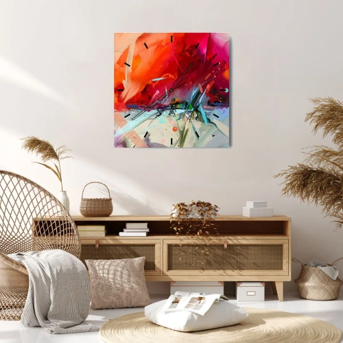 Nástěnné hodiny - Exploze světel a barev - 40x40 cm
