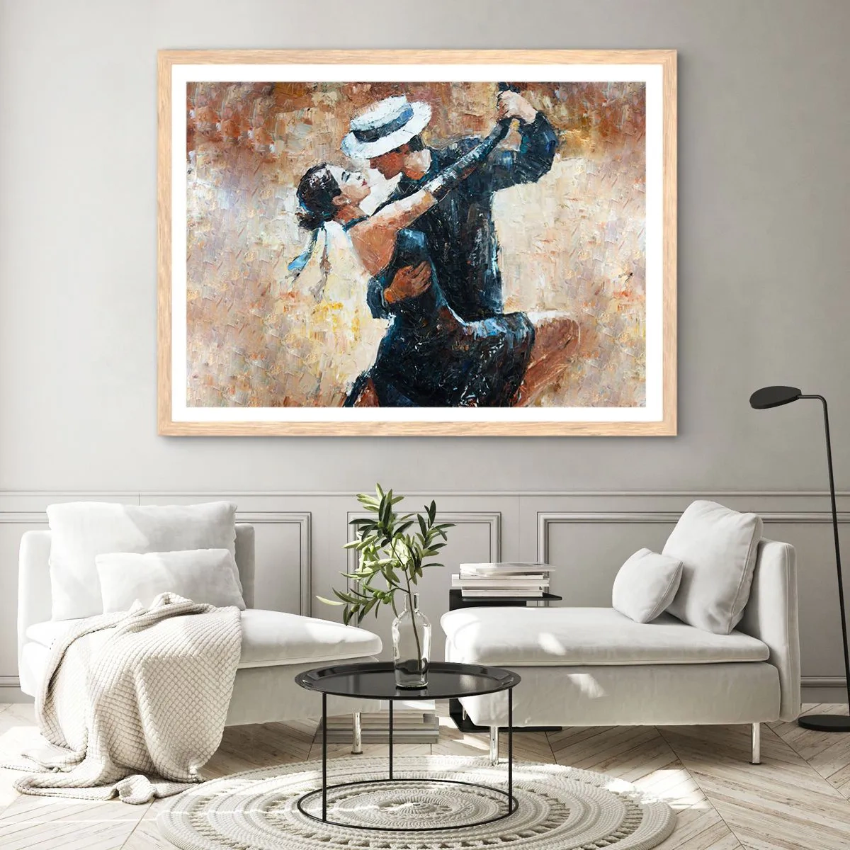 Plakát v rámu světlý dub - A la Rudolf Valentino - 100x70 cm