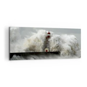 Obraz na plátně - Hněv oceánu - 100x40 cm