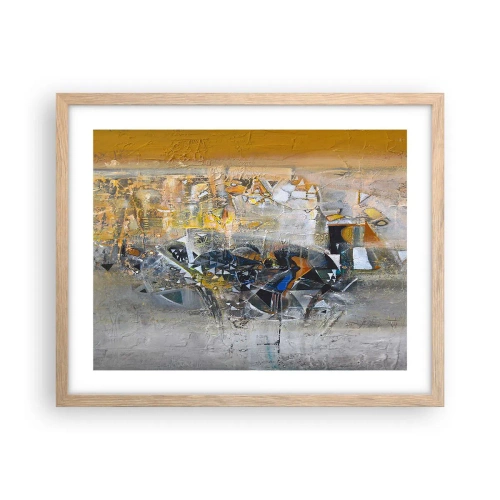 Plakát v rámu světlý dub - Všechno se podaří - 50x40 cm