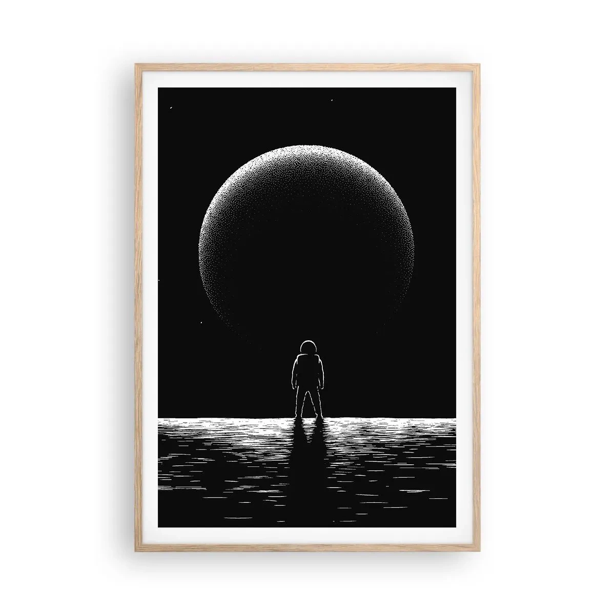 Plakát v rámu světlý dub - Tváři v tvář - 70x100 cm