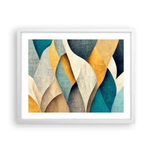 Plakát v bílém rámu - Rytmus a vlnění - 50x40 cm