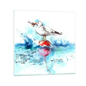 Obraz na skle - Vydařený rybolov - 60x60 cm