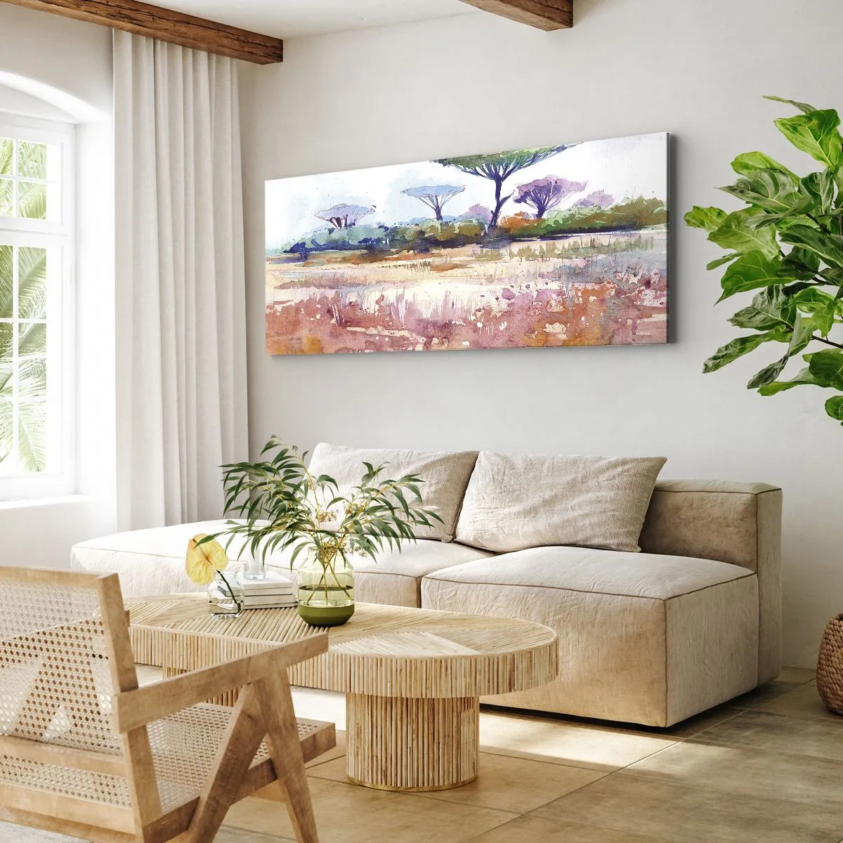 Obraz na plátně - Barvy savany - 160x50 cm