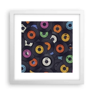Plakát v bílém rámu - Barvy klasiky - 30x30 cm