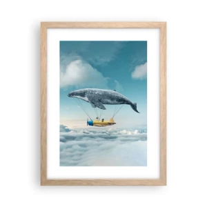 Plakát v rámu světlý dub - Proč ne? - 30x40 cm