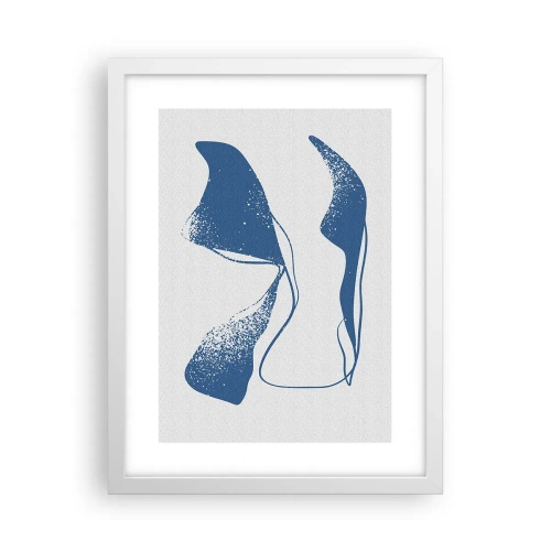 Plakát v bílém rámu - Okřídlená abstrakce - 30x40 cm