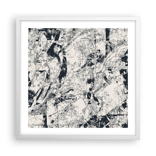 Plakát v bílém rámu - Prolínání protikladů - 50x50 cm