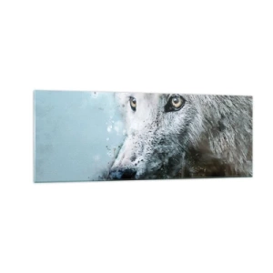 Obraz na skle - Seznamte se s vlčí duší - 140x50 cm