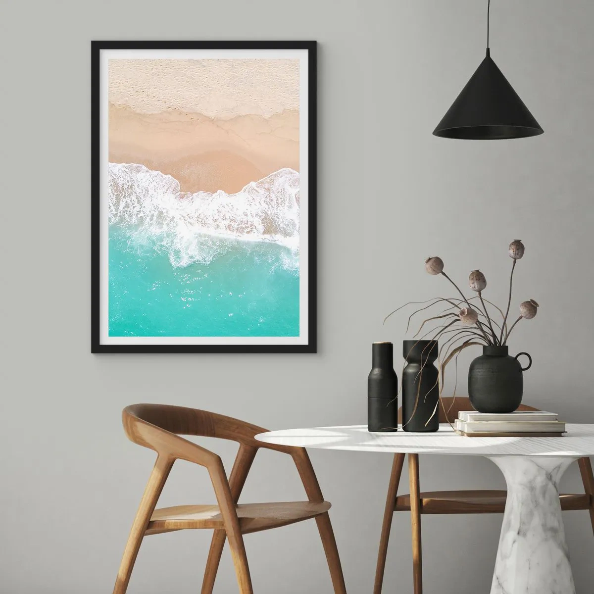 Plakát v černém rámu - Mazlivý dotek - 70x100 cm