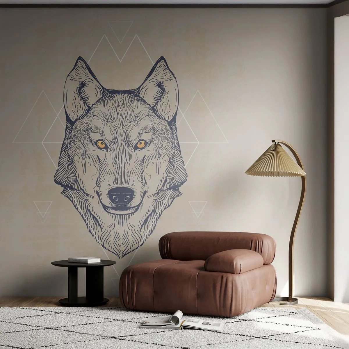 Fototapeta Samolepicí Deluxe Sticker - Alfa o pronikavém pohledu - Zvířata, Pes, Husky - 250x175 cm