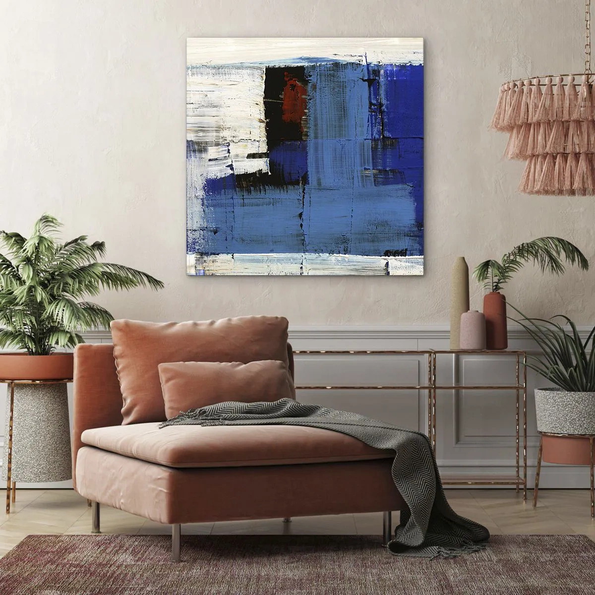 Obraz na plátně - Tajemství modré - 60x60 cm