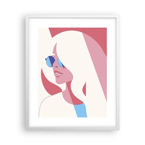 Plakát v bílém rámu - Byla to blondýna… - 40x50 cm