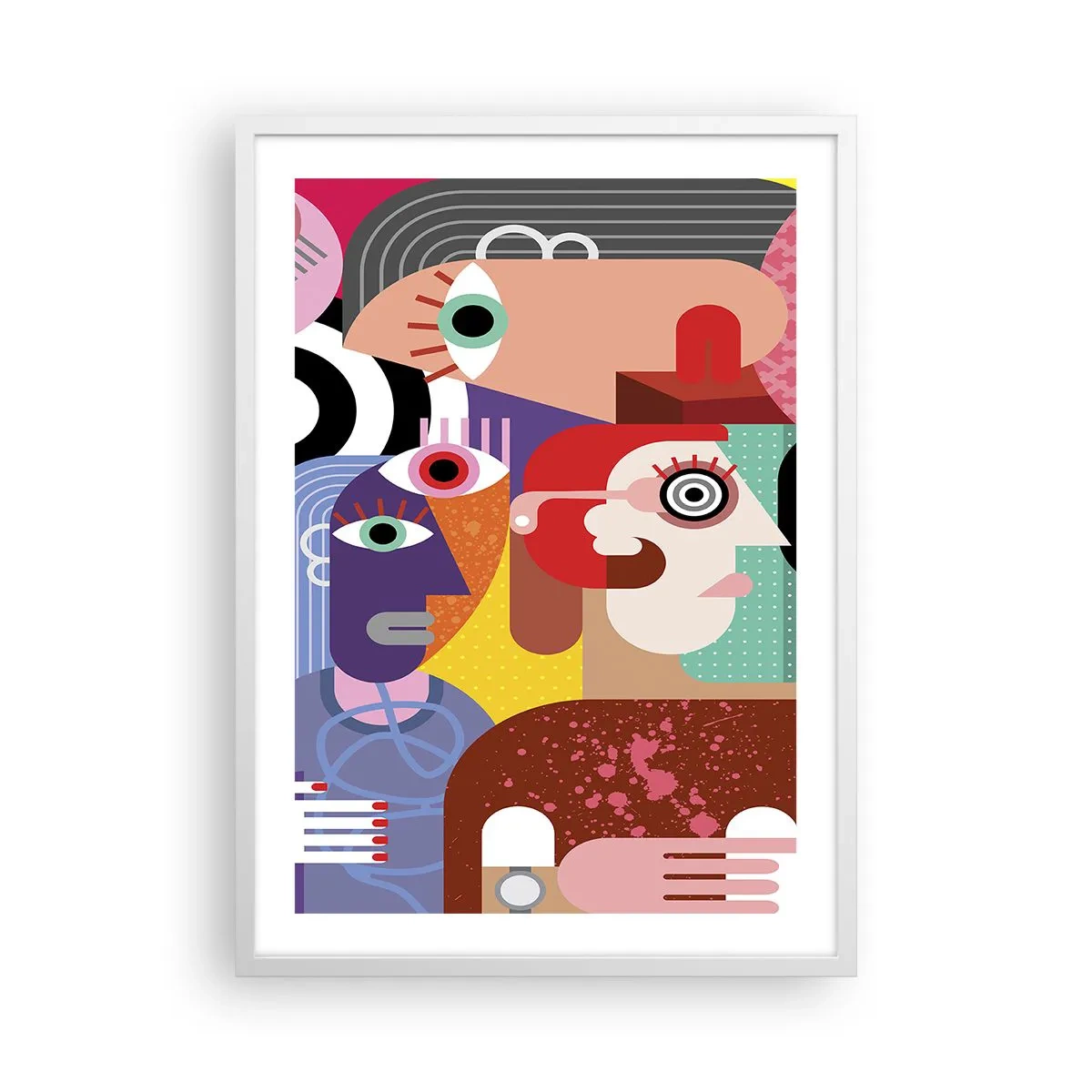 Plakát v bílém rámu - My od pána Picassa - 50x70 cm
