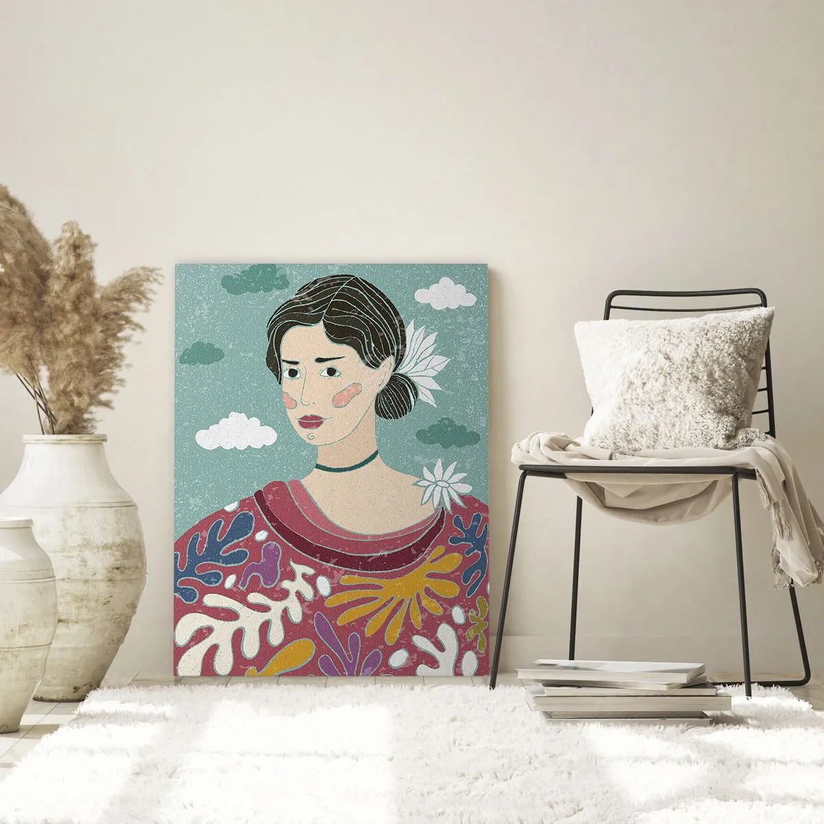 Obraz na skle - S melancholií v pohledu - 70x100 cm