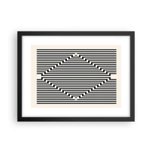 Plakát v černém rámu - Geometrická iluze - 40x30 cm