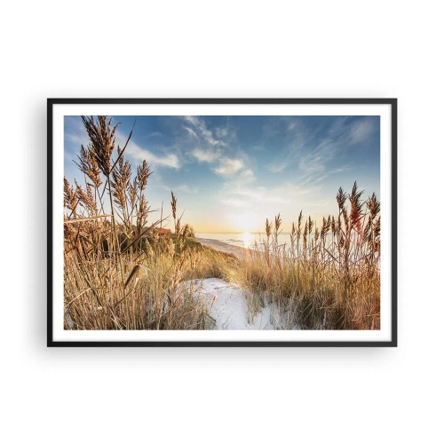 Plakát v černém rámu - Severní pláž - 100x70 cm
