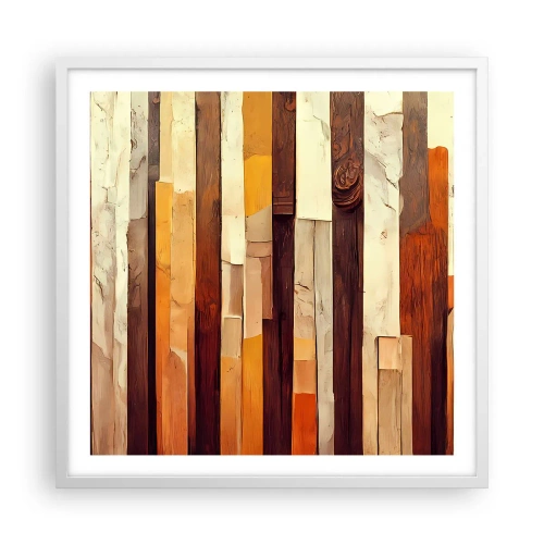 Plakát v bílém rámu - Hymna lesních stromů - 60x60 cm