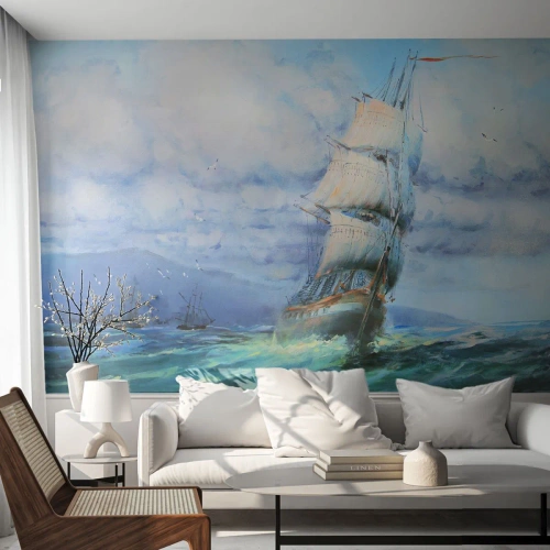 Fototapeta Premium Canvas - Šťastnou cestu - Plachetnice, Moře, plachtění - 500x350 cm