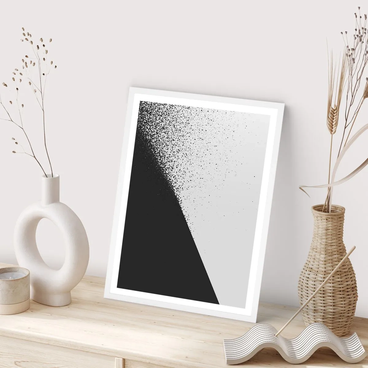 Plakát v bílém rámu - Rychleji a rychleji, více a více - 50x70 cm