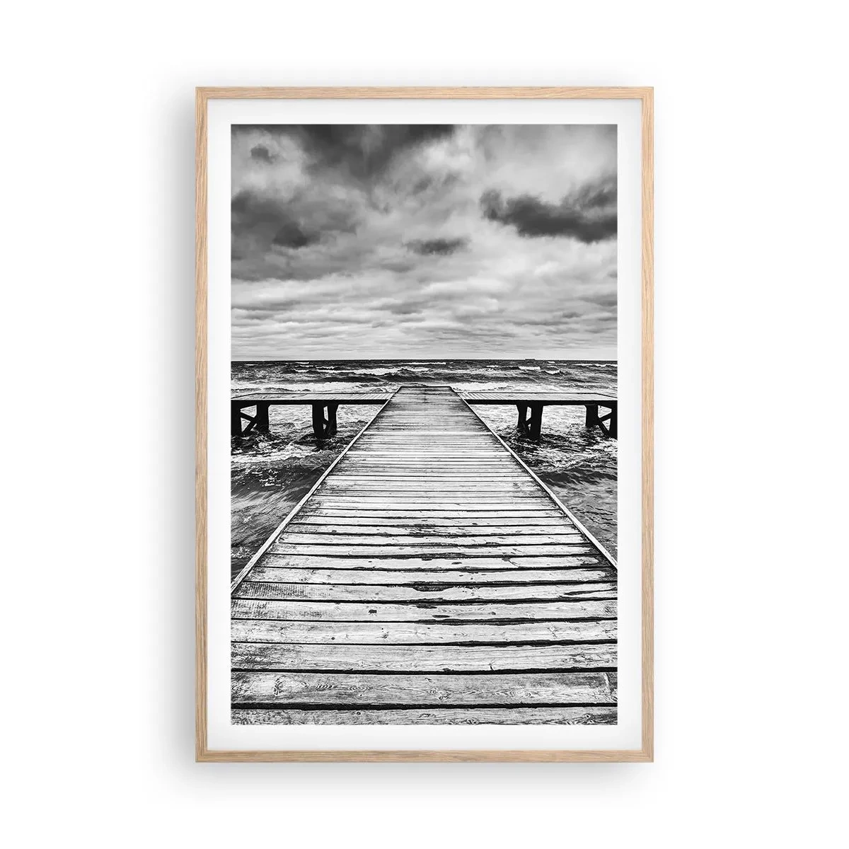 Plakát v rámu světlý dub - Čekám na vítr, co rozfouká… - 61x91 cm