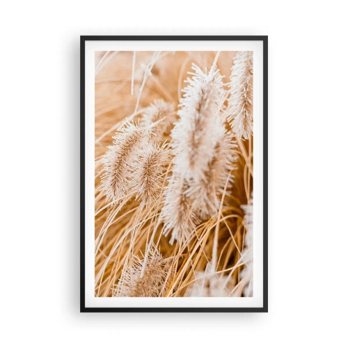 Plakát v černém rámu - Zlaté šustění travin - 61x91 cm