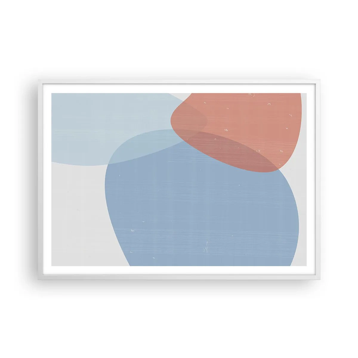 Plakát v bílém rámu - Pastelové vztahy - 100x70 cm