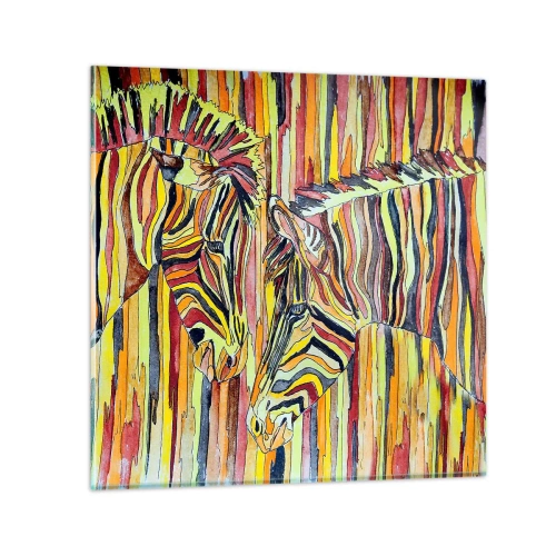 Obraz na skle - Takže ty taky… - 70x70 cm