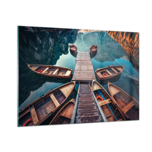 Obraz na skle - Čekám v přístavu - 100x70 cm