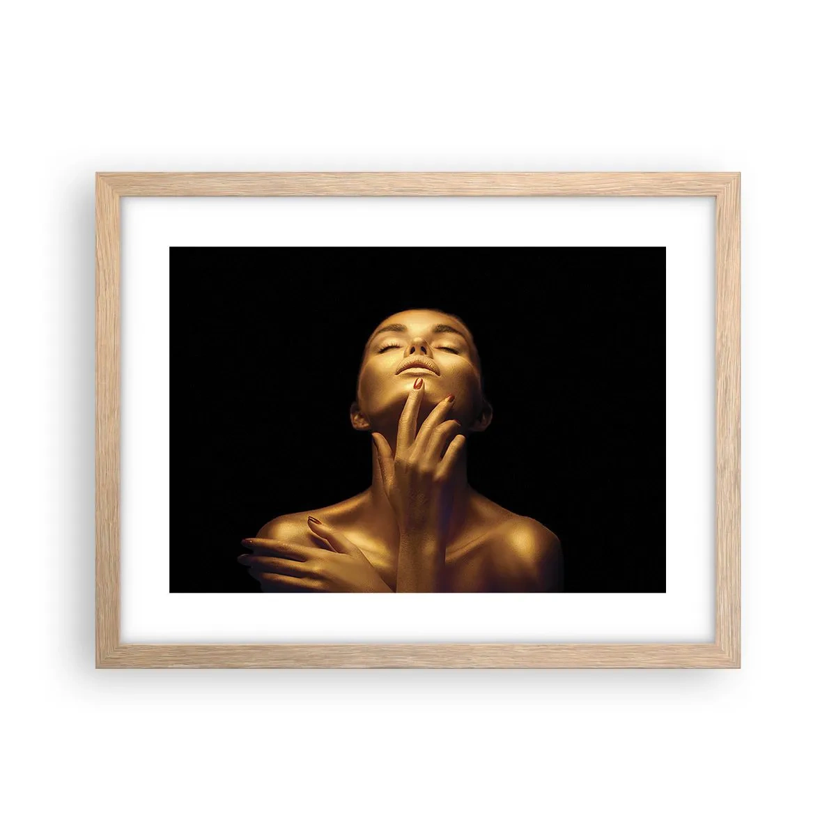 Plakát v rámu světlý dub - Jako zlaté hedvábí - 40x30 cm