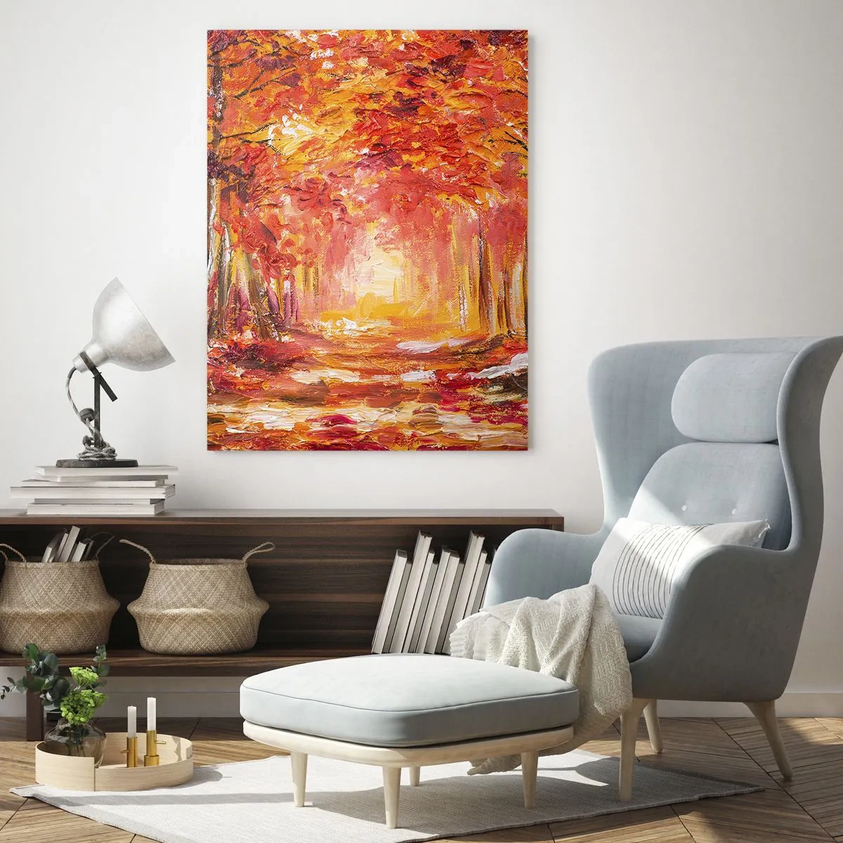Obraz na skle - Měděný les - 50x70 cm