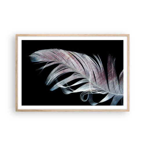 Plakát v rámu světlý dub - Přemýšlejte o dotyku - 91x61 cm