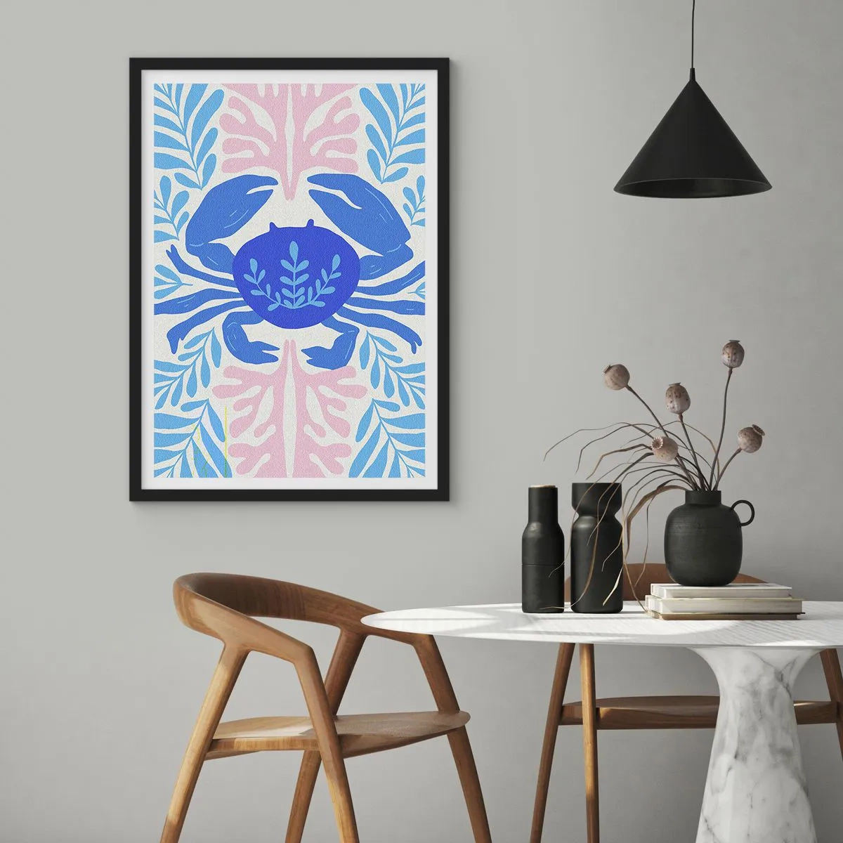 Plakát v černém rámu - Jako mořský květ - 50x70 cm