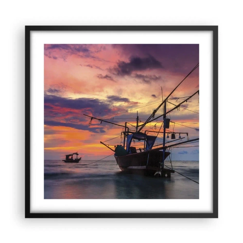 Plakát v černém rámu - Exotický večer - 50x50 cm