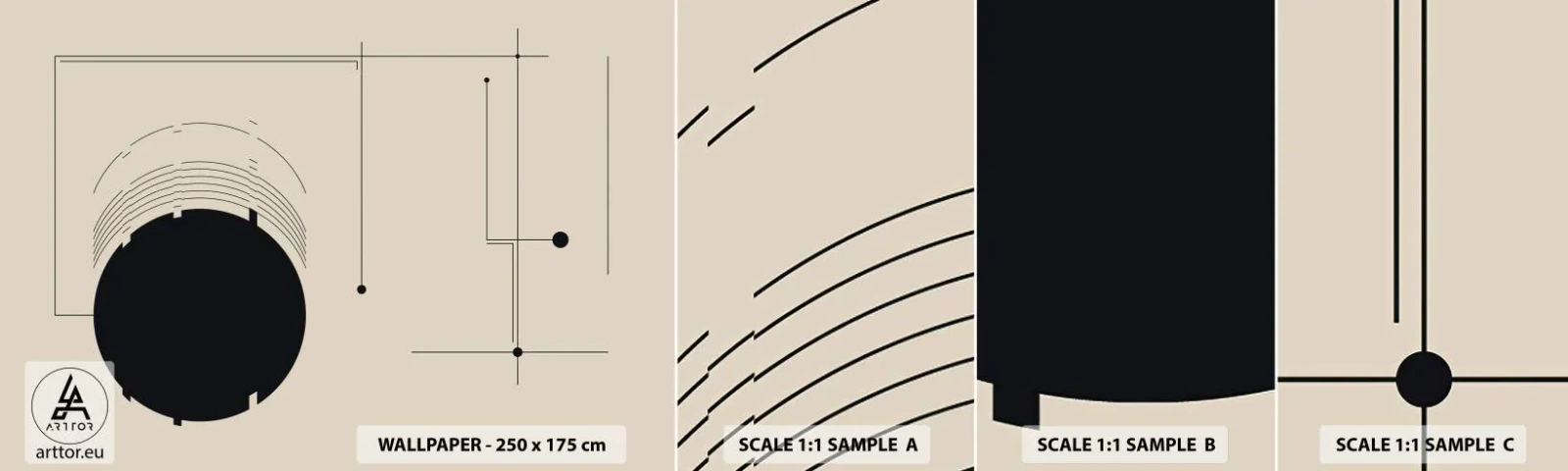 Fototapeta Vzorek Standard Eco - Pružná a dynamická kompozice - Geometrický, Minimalismus, Estetický - 100x30 cm