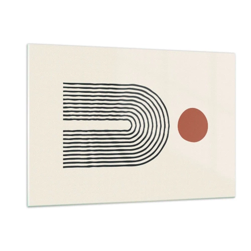 Obraz na skle - Magnetismus tvarů a barev - 120x80 cm